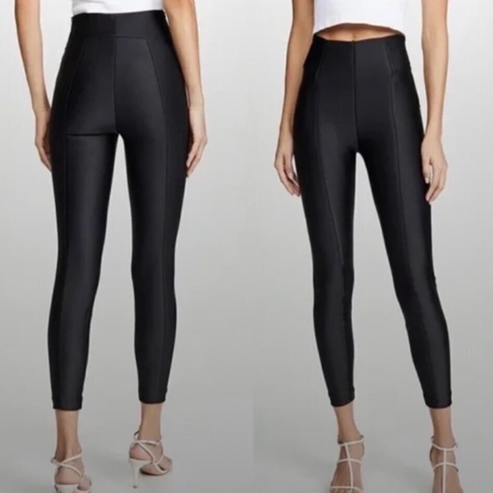 Good American | Women's Black High Waisted Side Zip Disco Skinny Pants, L / 3